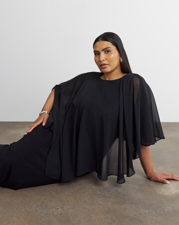 Joanna Hope Cape Midi Dress