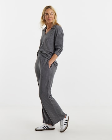 Slate Cable Collared Jumper