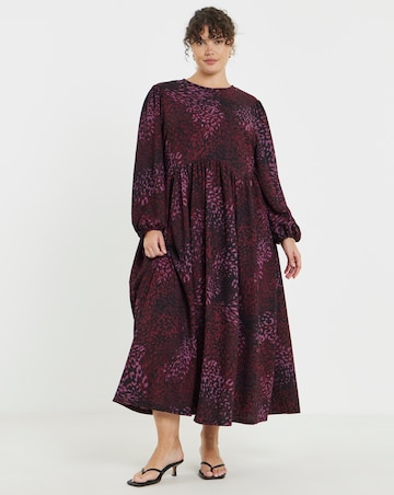 Simply Be Textured Waffle Jersey Midi Dress
