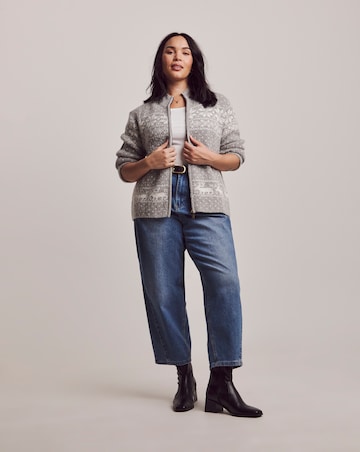 Julipa Zip Through Fairisle Cardigan