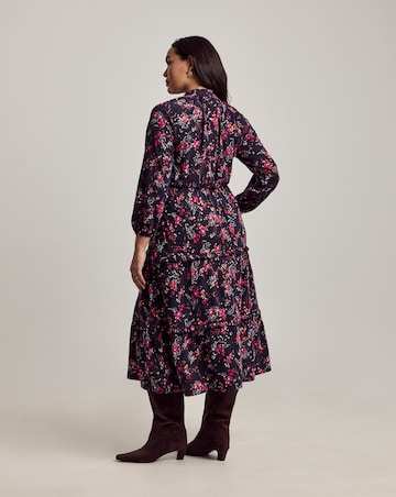 Julipa Petite Metalic Tiered Midi Dress