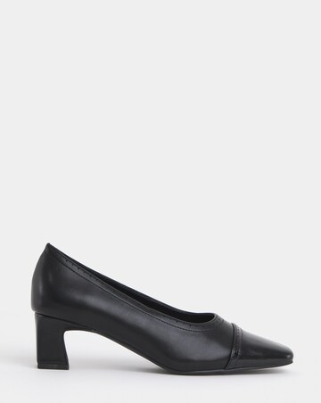 Autumn Flared Block Heel Court Shoes - Wide Fit (E)