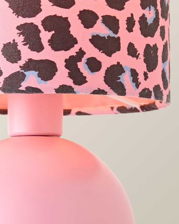 ValueLights Miley Pink Leopard Table Lamp