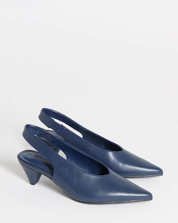 Rina Slingback Pointed Toe Heeled Shoes - Wide Fit (E)