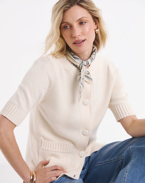 Chunky Crew Neck Cardigan