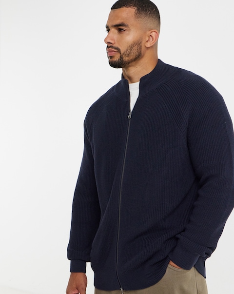 New In - Fisherman Knitted Zip Cardigan