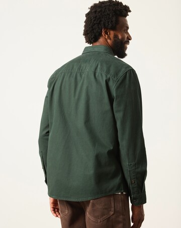 FatFace Long Sleeve Cord Shirt - Dark Green