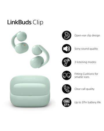 Sony LinkBuds Clip Open-Ear True Wireless Earbuds - Green