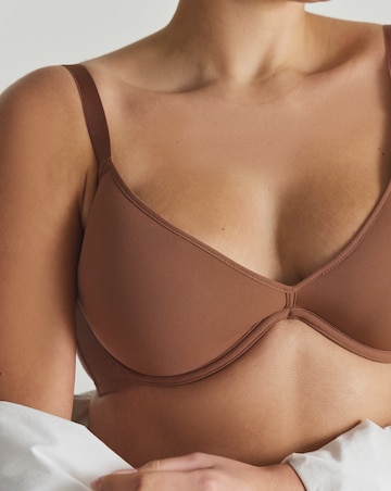Dorina Noa Lightly Padded Plunge Wired Microfibre Bra Pink