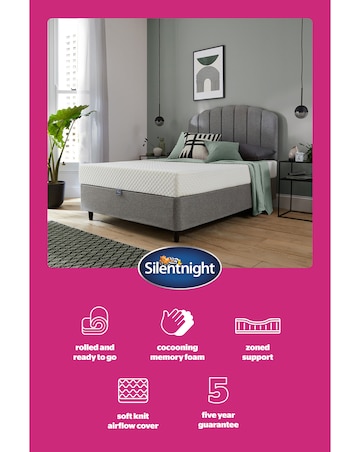 Silentnight 7 Zone Memory Foam Rolled Mattress - Medium Firm