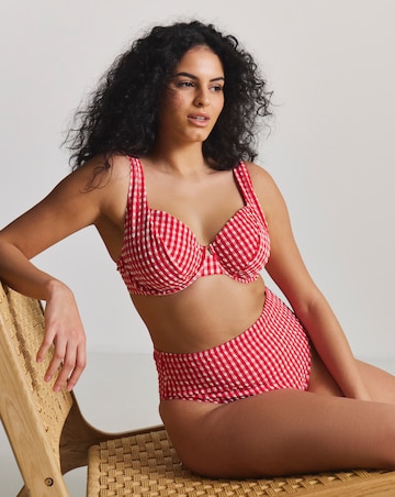 MAGISCULPT Firm Control Gingham High Waist Bikini Bottoms
