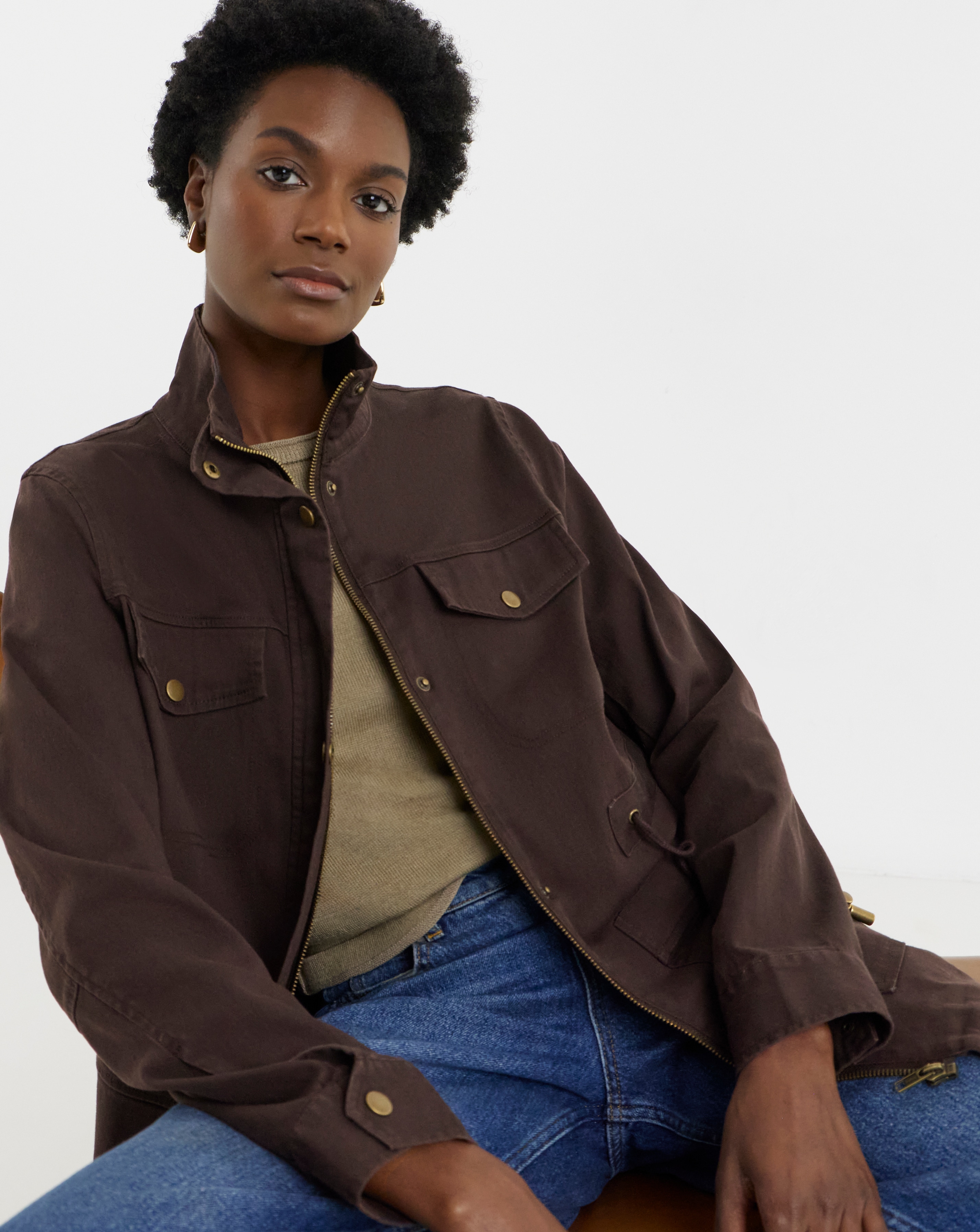 Anthology Khaki Washed Utility Jacket | Fashion World