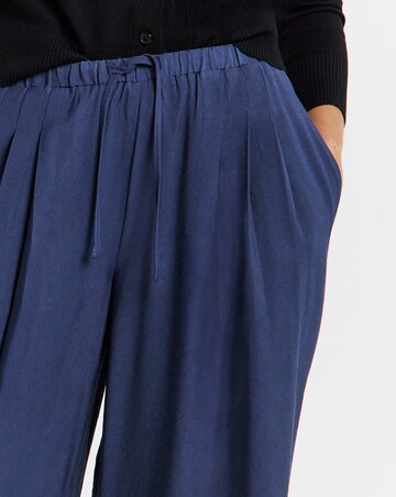Simply Be Navy Palazzo Twill Trouser