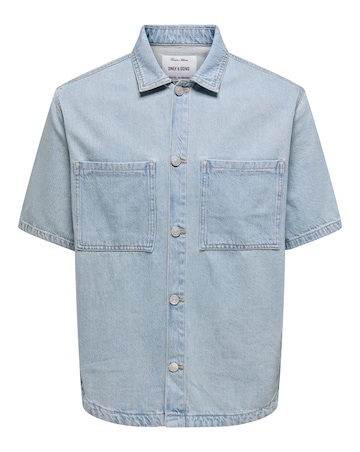 Only & Sons Boxy Denim Shirt - Blue