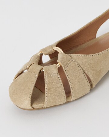 Sora Slingback Hardware Detail Ballerina Shoes - Wide Fit (E)