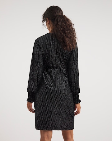 Velvet Glitter Wrap Dress