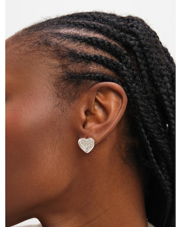 Inicio Sterling Silver Plated Mother of Pearl Tree Of Love Heart Set - Gift Box