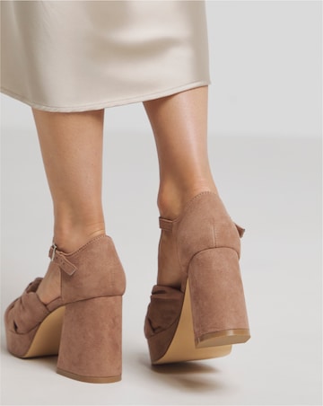 Agnes Knot Detail Platform Sandals - Extra Wide Fit (EEE)