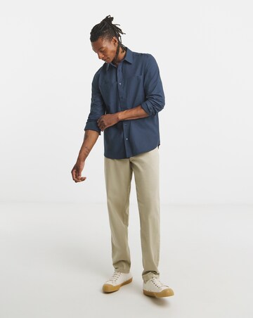 Long Sleeve Linen Blend Shirt Long