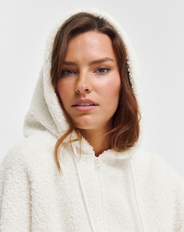 Supersoft Borg Oversized Hooded Lounge Dress