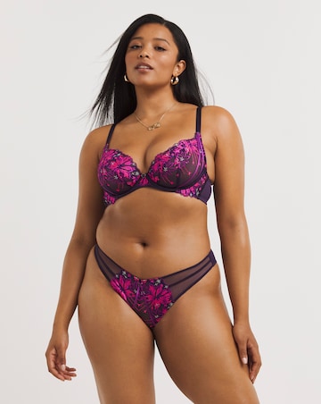 Ann Summers Esteemed DD+ Plunge Wired Bra Bright Purple