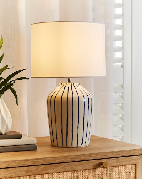 Blythe Striped Ceramic Table Lamp