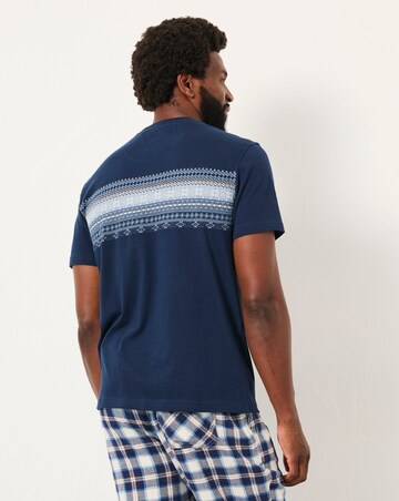 FatFace Jacquard T-Shirt (Regular & Tall) - Navy