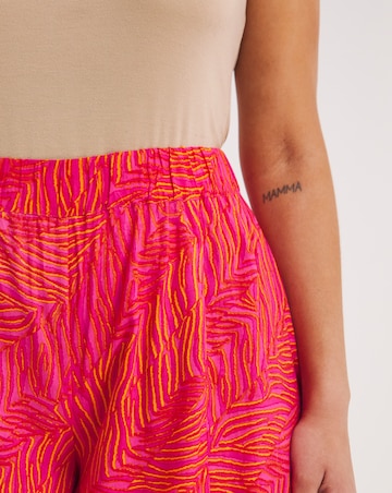 Pink Zebra Print Lightweight Relaxed Flippy Short