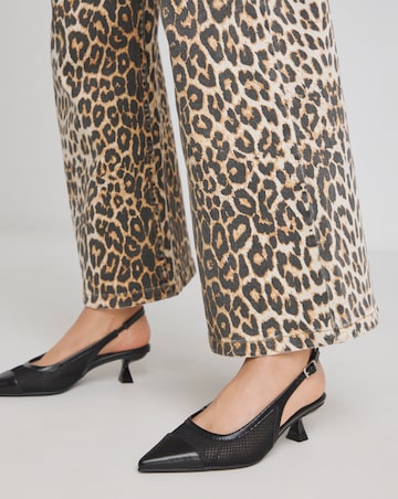Vida Pointed Mesh Slingback Kitten Heels - Extra Wide Fit (EEE)