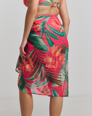 MAGISCULPT Tropical Print Midi Sarong