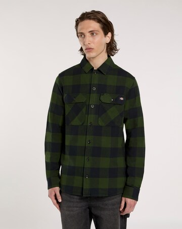 Dickies Fleece Lined Sacramento Flannel Shirt - Pine