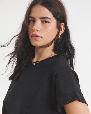 Simply Be Black Boxy Pure Cotton T-Shirt