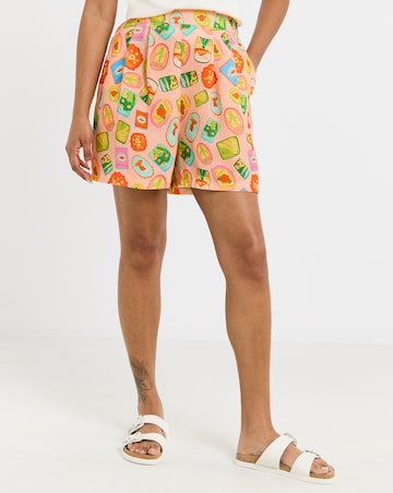Twisted Wunder Linen Postcard Shorts