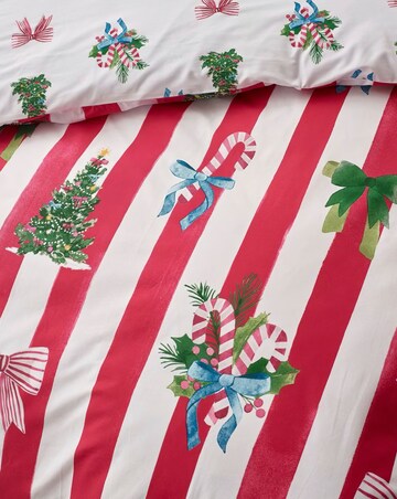 Catherine Lansfield Christmas Stripe Duvet Set