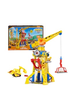 Rubble &amp; Crew Barkyard Crane Tower Playset With Kinetic Sand