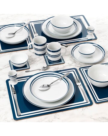 Waterside Blue Bistro 80 Piece Dinner Set