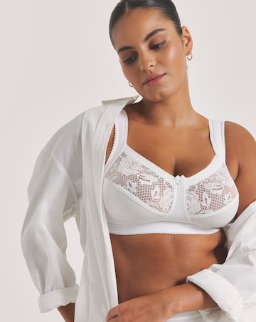 Miss Mary of Sweden Lovely Lace Non Wired Support Bra White