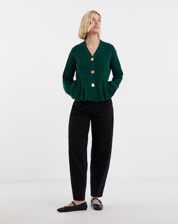 Peplum Knit Cardigan