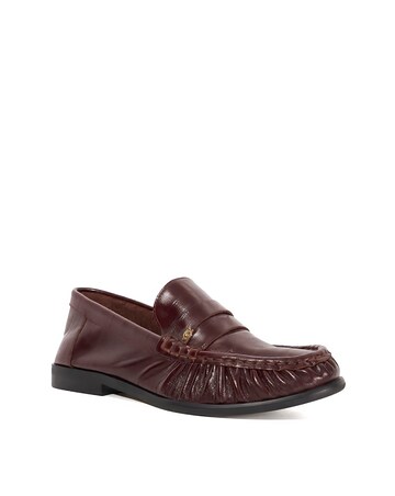 Dune Grisella Burgundy Leather Loafer