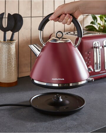 Morphy Richards Accents Pyramid Kettle & Toaster Rhubarb