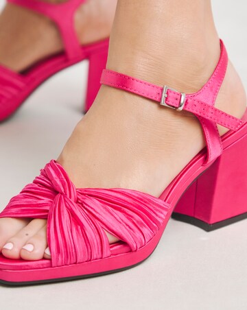 Citrus Crossover Detail Heeled Sandals - Wide Fit (E)