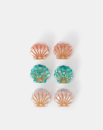 Accessorize 6-Pack Mini Shell Claw Clips