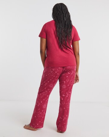 Simply Be Value Pyjama Set Celestial Burgundy