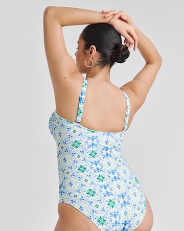 Trim Detail Bandeau Swimsuit With Detachable Straps