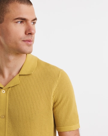 Knitted Revere Collar Shirt