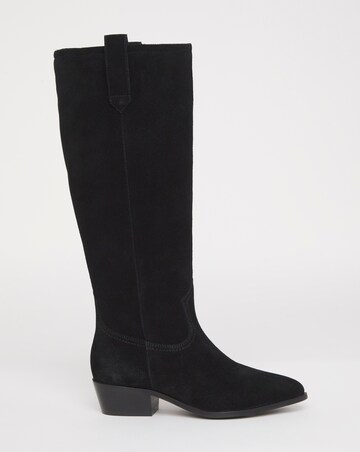 Bonnie Knee High Suede Western Boots - Extra Wide Fit (EEE) & Curvy Calf