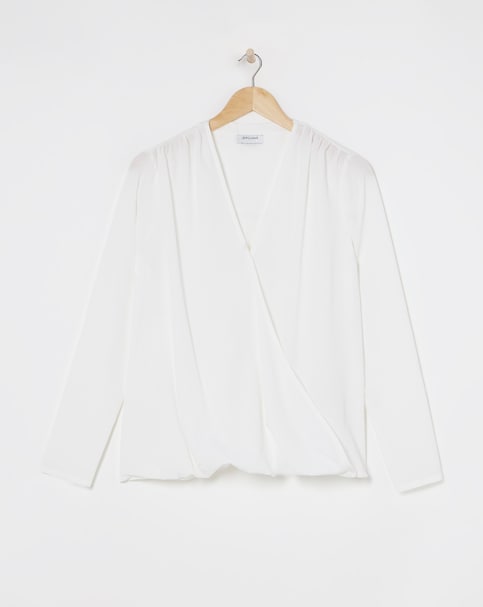 Wrap Drape Blouse