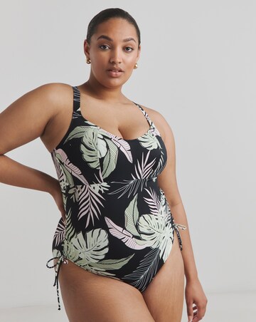 Elomi Tropical Retreat Non Wired Plunge Swimsuit Black