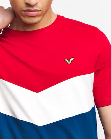 Voi Chevron Colourblock T-Shirt Long Length