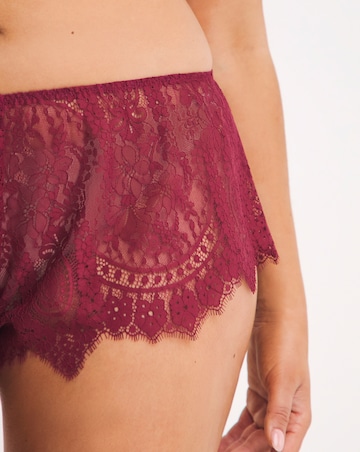 Adore Lace French Knickers - Wine
